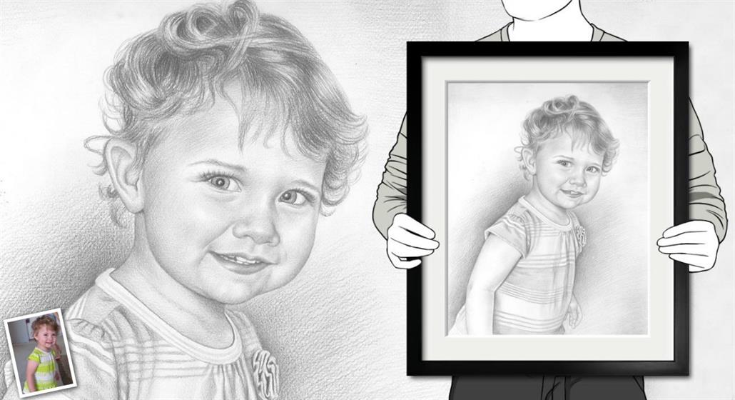 1030x560 Hand Drawn Pencil Sketch From Photos - Hand Sketch Drawing