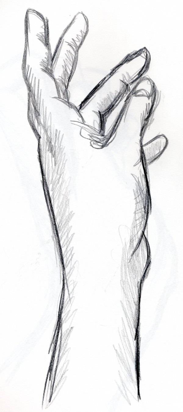 600x1348 How To Draw Hand Reaching Out - Hand Sketch Pic