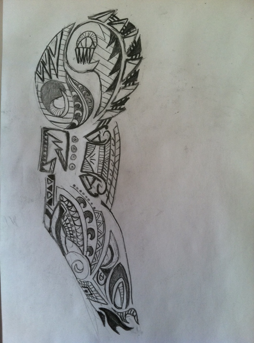 960x1296 Free Hand Sketch Of Tribal Tattoo On Arm Wandering Spirit Art - Hand Sketch Tattoo