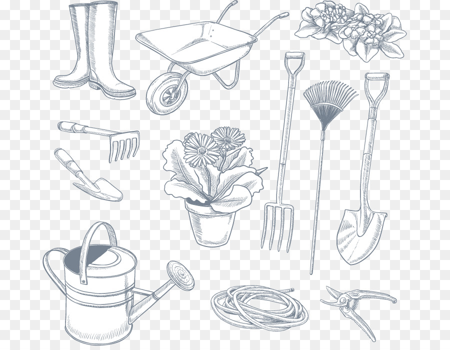 900x700 Hand Tool Garden Tool Euclidean Vector - Hand Tools Sketch