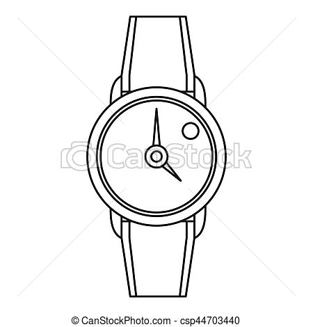 450x470 Hand Watch Icon, Outline Style. Hand Watch Icon. Outline - Hand Watch Sketch
