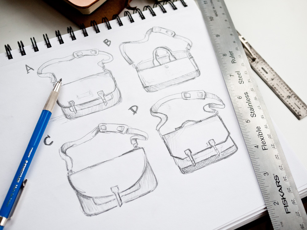 1000x750 Messenger Bag Process From Sketch To Finished Product Ugmonk - Handbag Sketches