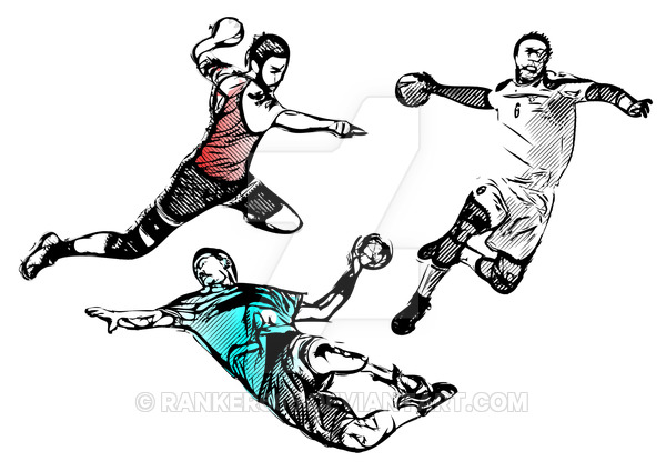 600x424 Handball Players Vector Illustrations By Ranker666 - Handball Sketch