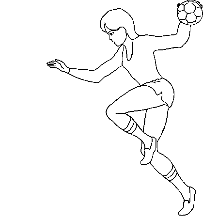 450x450 Comment Dessiner Un Handballeur Dessin Handball 2 A Colorier - Handball Sketch