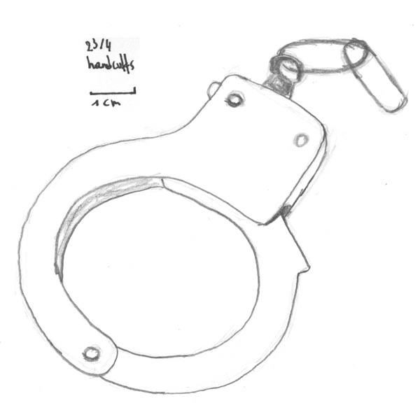 600x596 Five Minute Sketch 61 Handcuffs A Stream Of Milk - Handcuffs Sketch