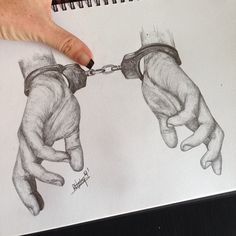 236x236 Handcuffed Hands Drawings Drawings, Art And Artwork - Handcuffs Sketch