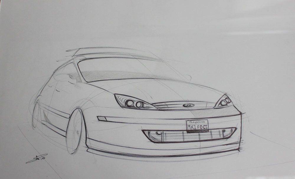 1000x606 Handmade Pencil Sketches Of Your Car! By Pelloni Design - Handmade Sketches
