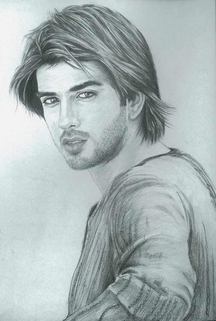 733x1089 Pakistani Celebrities Beautiful Handmade Sketches Fashion - Handmade Sketches