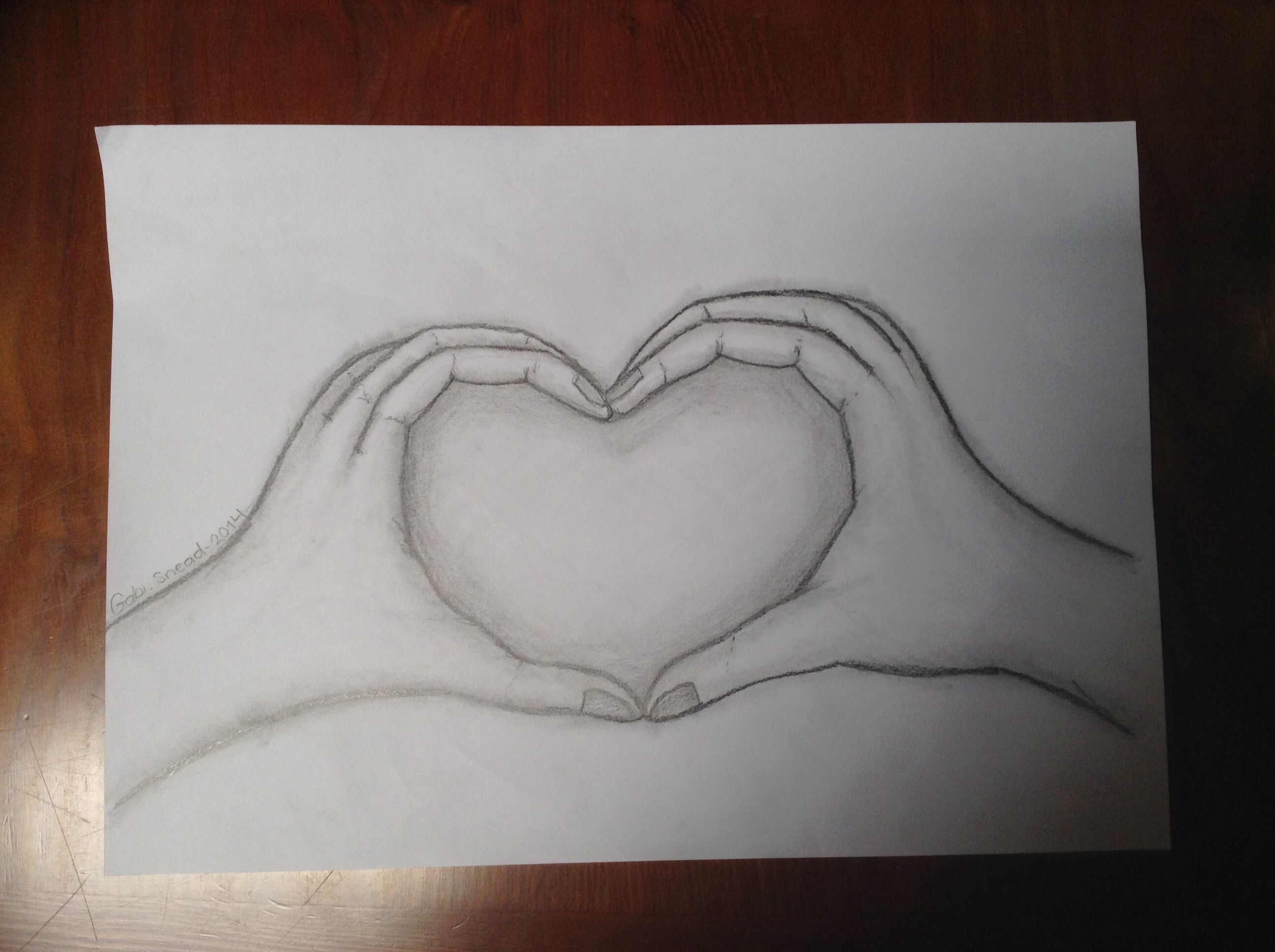 2592x1936 My Drawing Of Hands Making The Shape Of A Heart - Hands Making A Heart Sketch