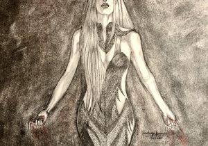 300x210 Pencil Sketch Of Holi Festival Holi Poster Hands Making Heart - Hands Making A Heart Sketch