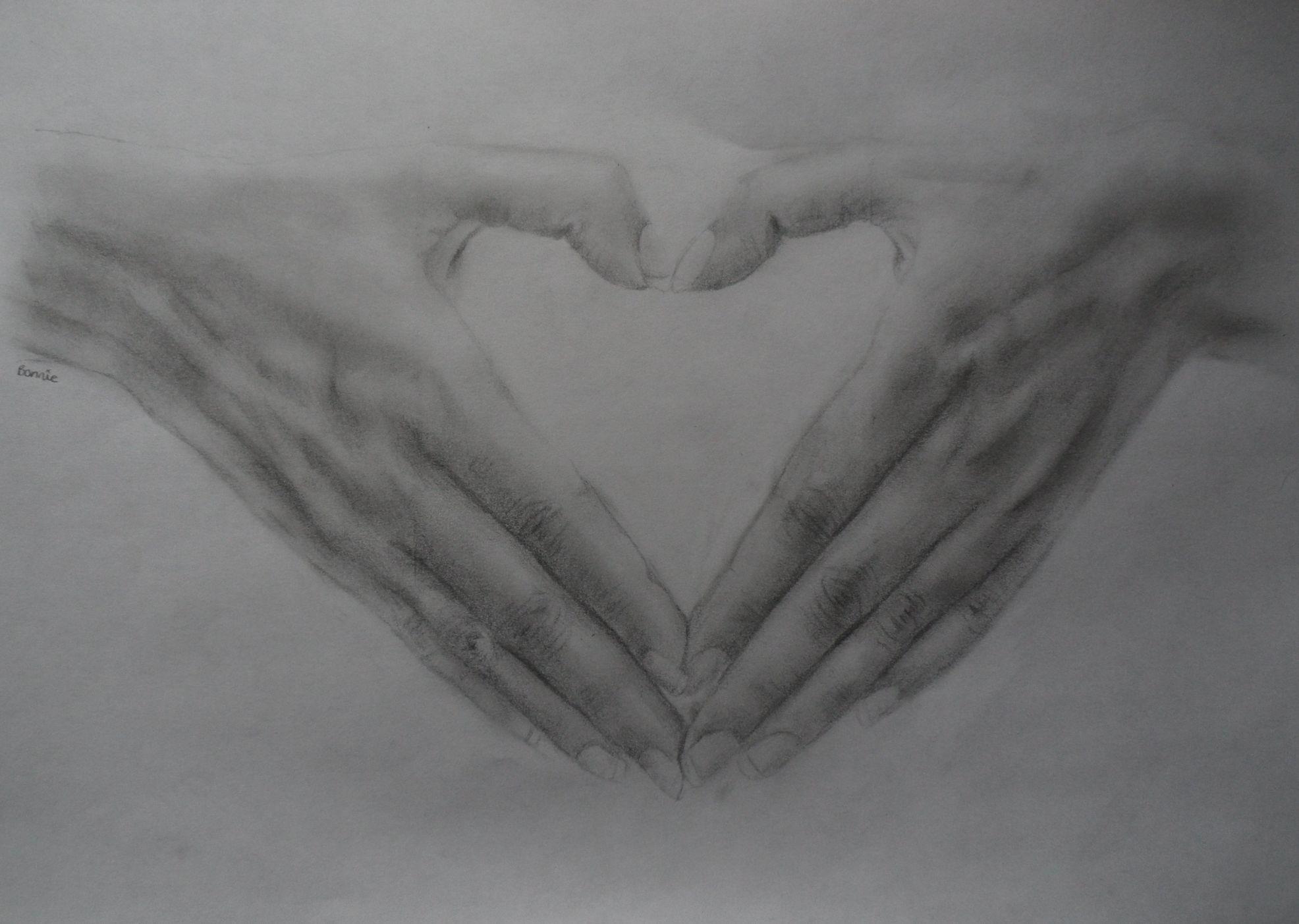 1972x1403 Sketch Life Of Bonnie - Hands Making A Heart Sketch