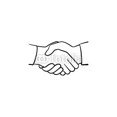400x400 Handshake Hand Drawn Outline Doodle Icon. Sketch Illustration Of - Handshake Sketch