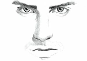 300x210 Handsome Man Sketches Waiting Lover. Patient. Drawing. Sketch - Handsome Man Sketch