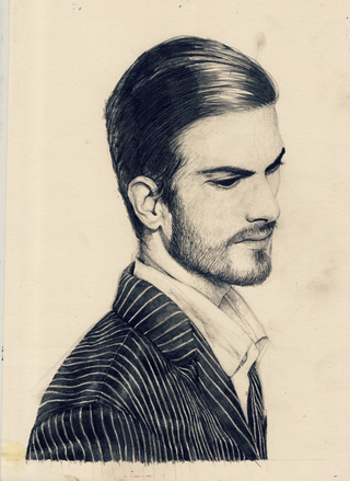 320x439 Photos Pencil Sketch Of Handsome Man, - Handsome Man Sketch