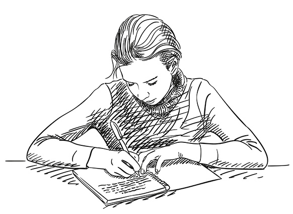 582x424 The Benefits Of Handwriting - Handwriting Sketch