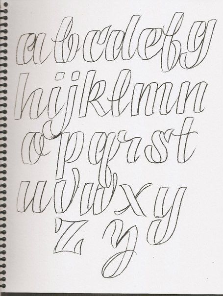 455x604 Abecedarios Calligraphy Lettering - Handwriting Sketch