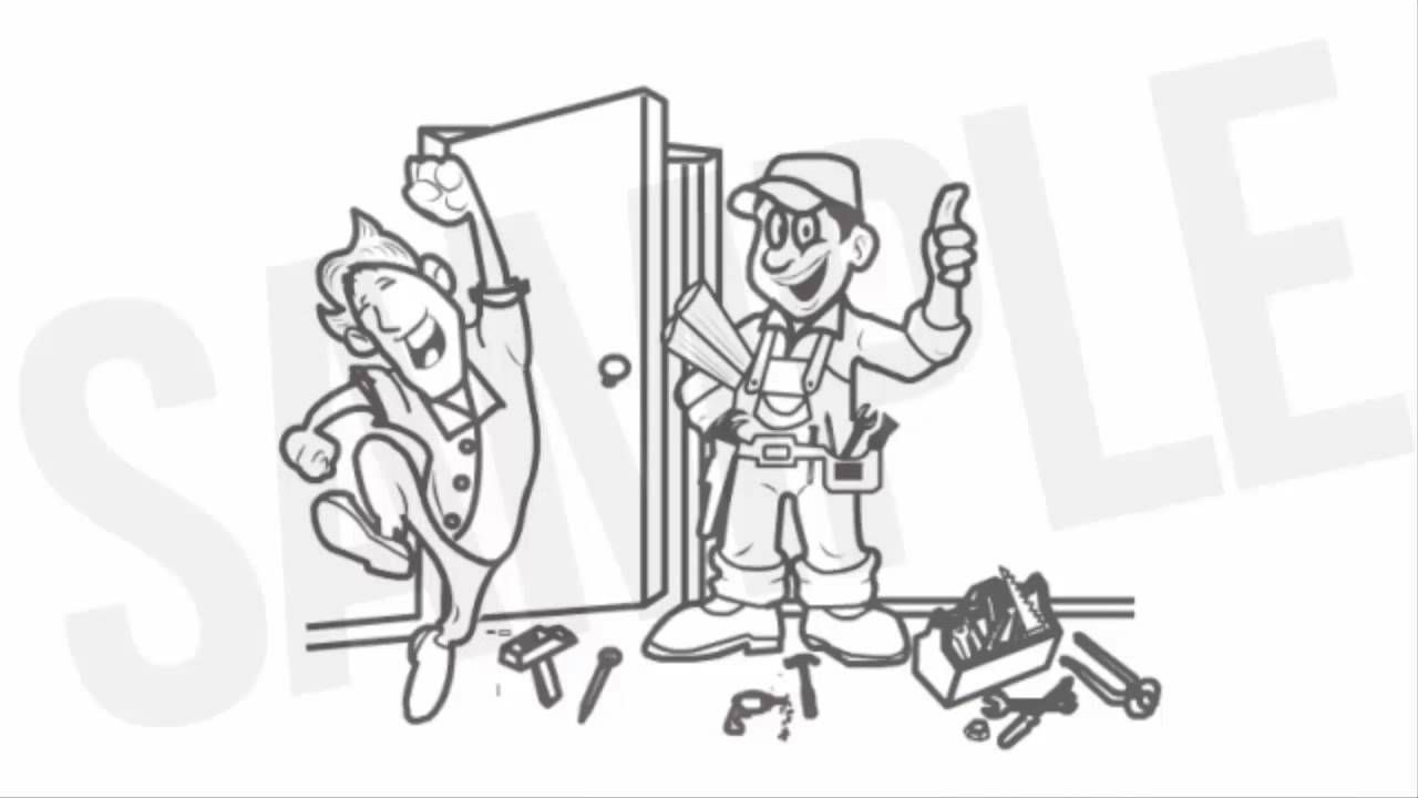 1280x720 Handyman Sketch Video Sound Amp Video - Handyman Sketch