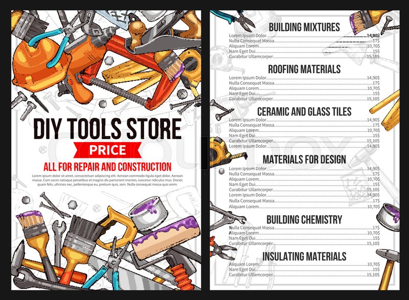 800x587 Diy Work Tools Store Price List For House Repair Or Handyman - Handyman Sketch