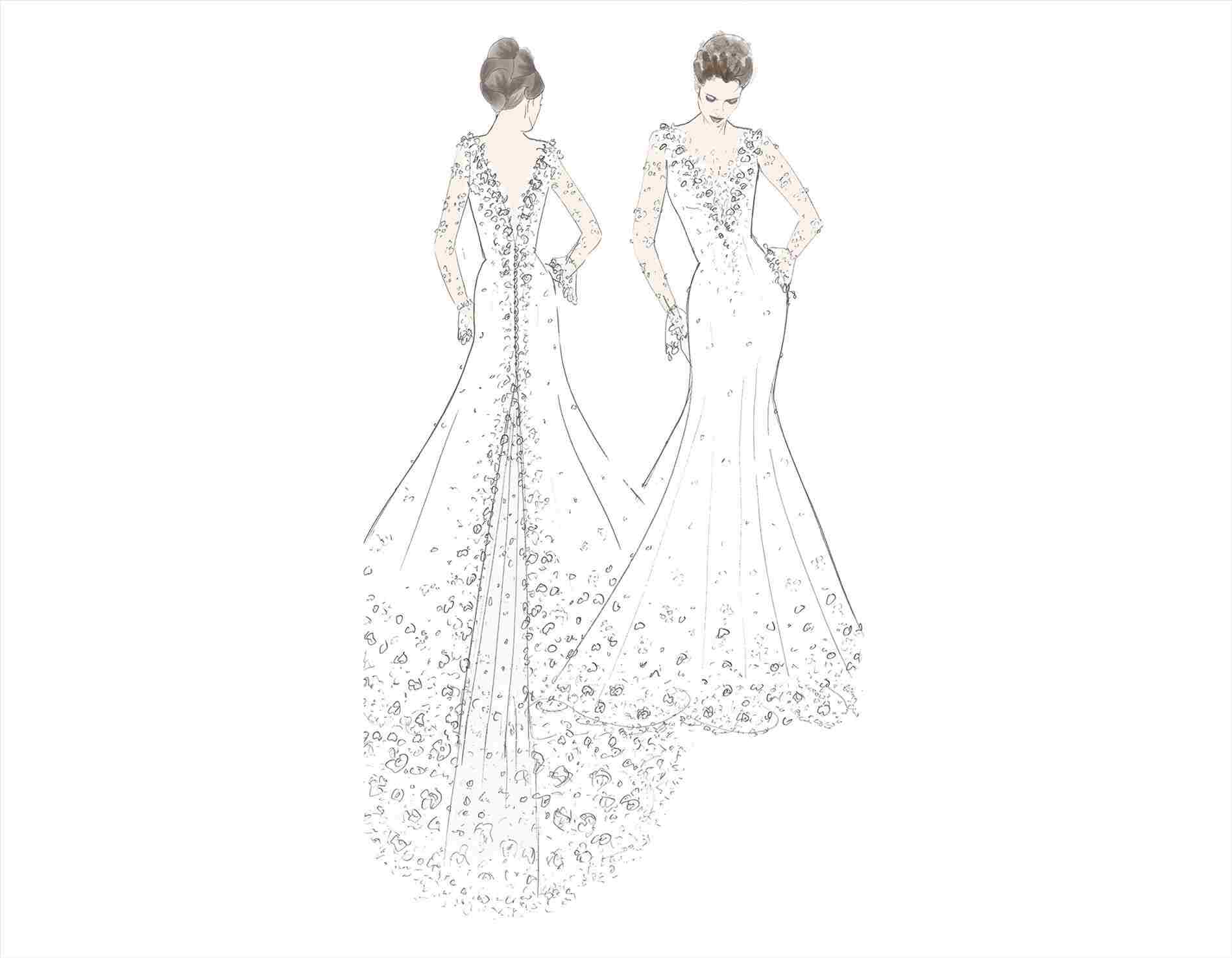 1899x1477 Dress Silhouette Sketch Dress Drawing At Getdrawingscom Free For - Hanger Sketch