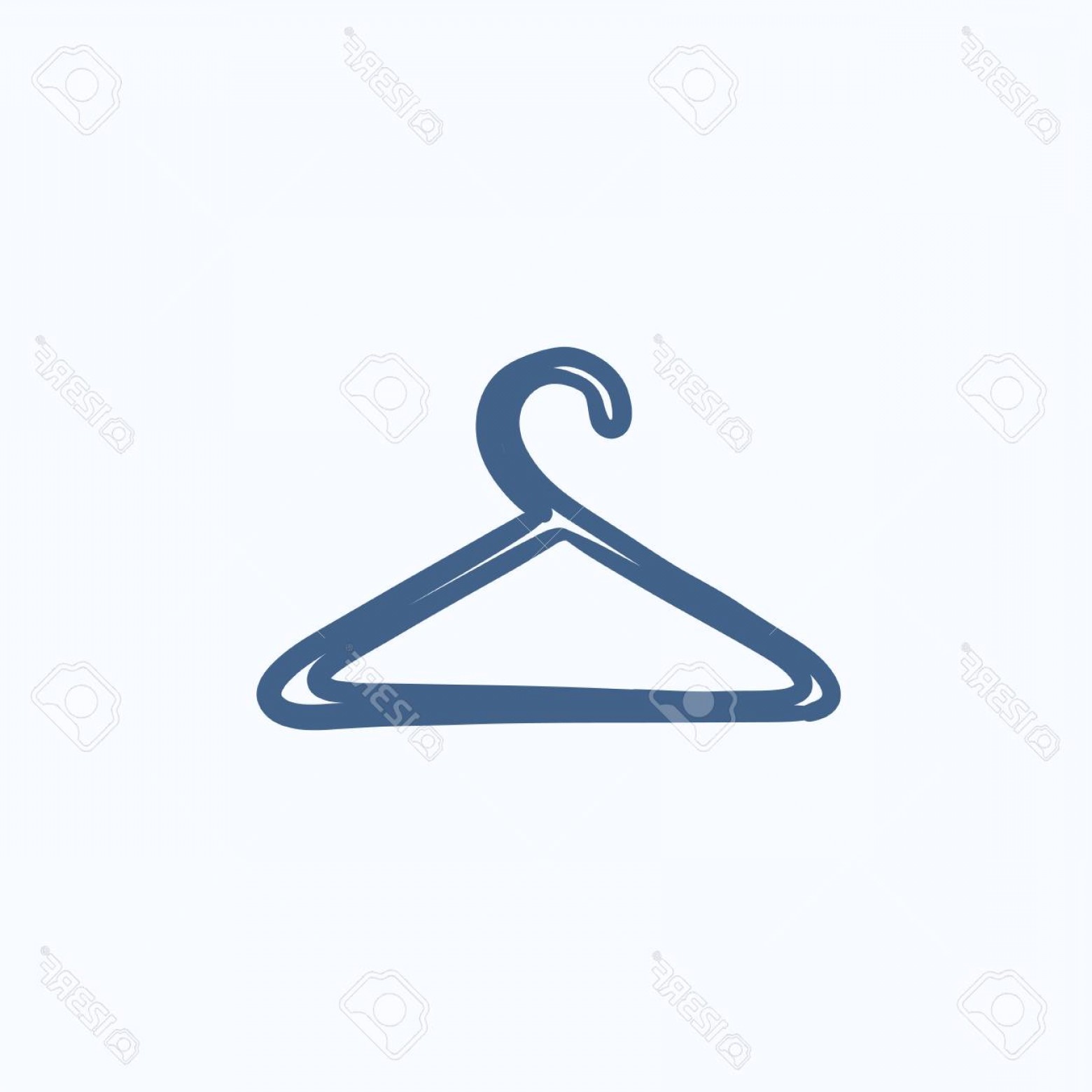 1560x1560 Photostock Vector Hanger Vector Sketch Icon Isolated On Background - Hanger Sketch