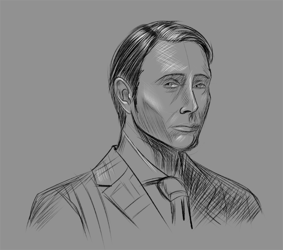 900x796 Hannibal Sketch By Reddragon - Hannibal Sketch