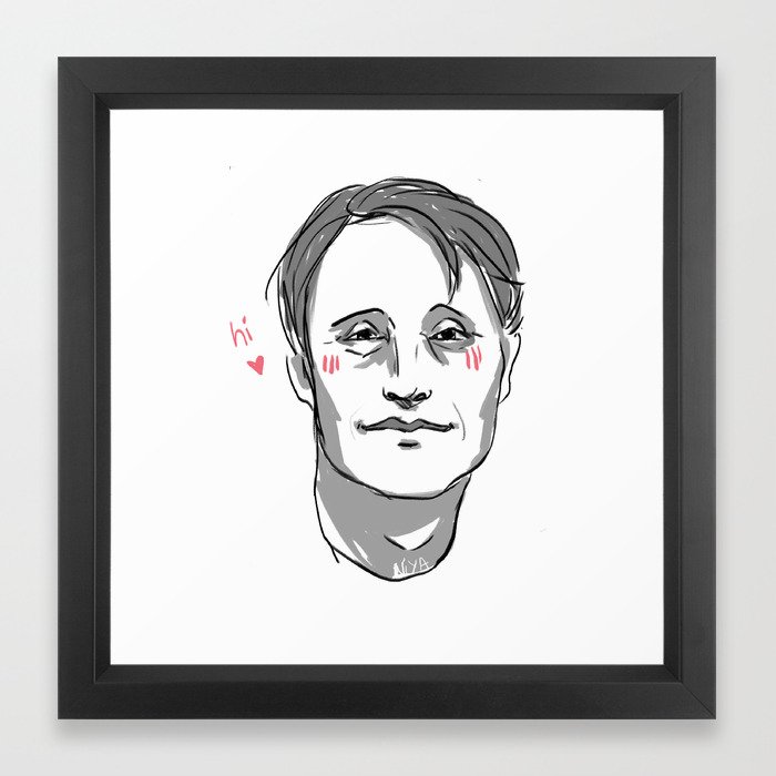 700x700 Hannibal Sketch Framed Art Print By Niyaart Society6 - Hannibal Sketch