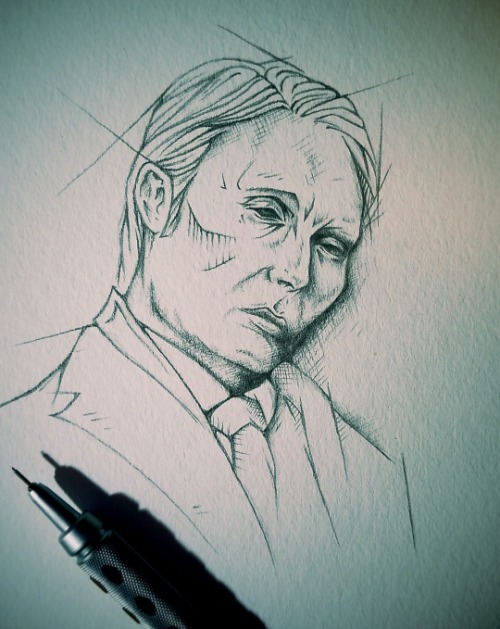 500x629 Tiny Hannib Tumblr - Hannibal Sketch