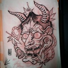 236x236 The 99 Best Hannya And Masks Images Japanese - Hannya Mask Sketch