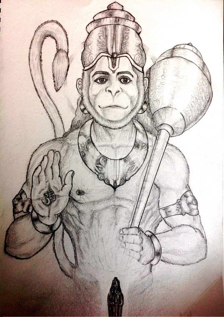 Hanuman Pencil Sketch