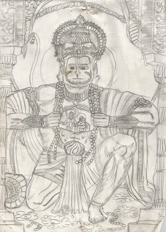 575x800 Lord Hanuman Pencil Sketch Lord Hanuman Pencil Sketch Photos - Hanuman Sketch