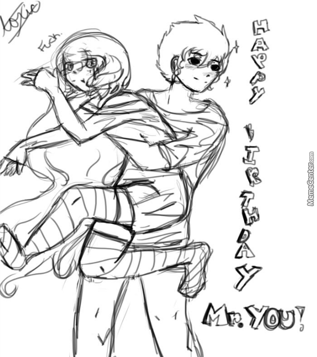 640x720 Happy Birthday Mr.you!! My Lazy Happy Birthday Sketch~ By - Happy Birthday Sketch