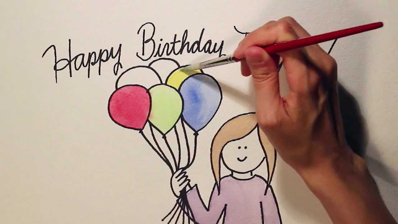 1280x720 Happy Birthday To You! By Hilary Grist - Happy Birthday Sketch