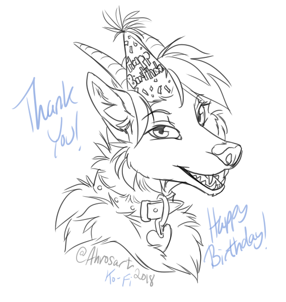 568x600 Happy Birthday Sketch By Heartwolfdragon - Happy Birthday Sketch Images