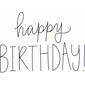 300x300 Silhouette Design Store - Happy Birthday Sketch Images