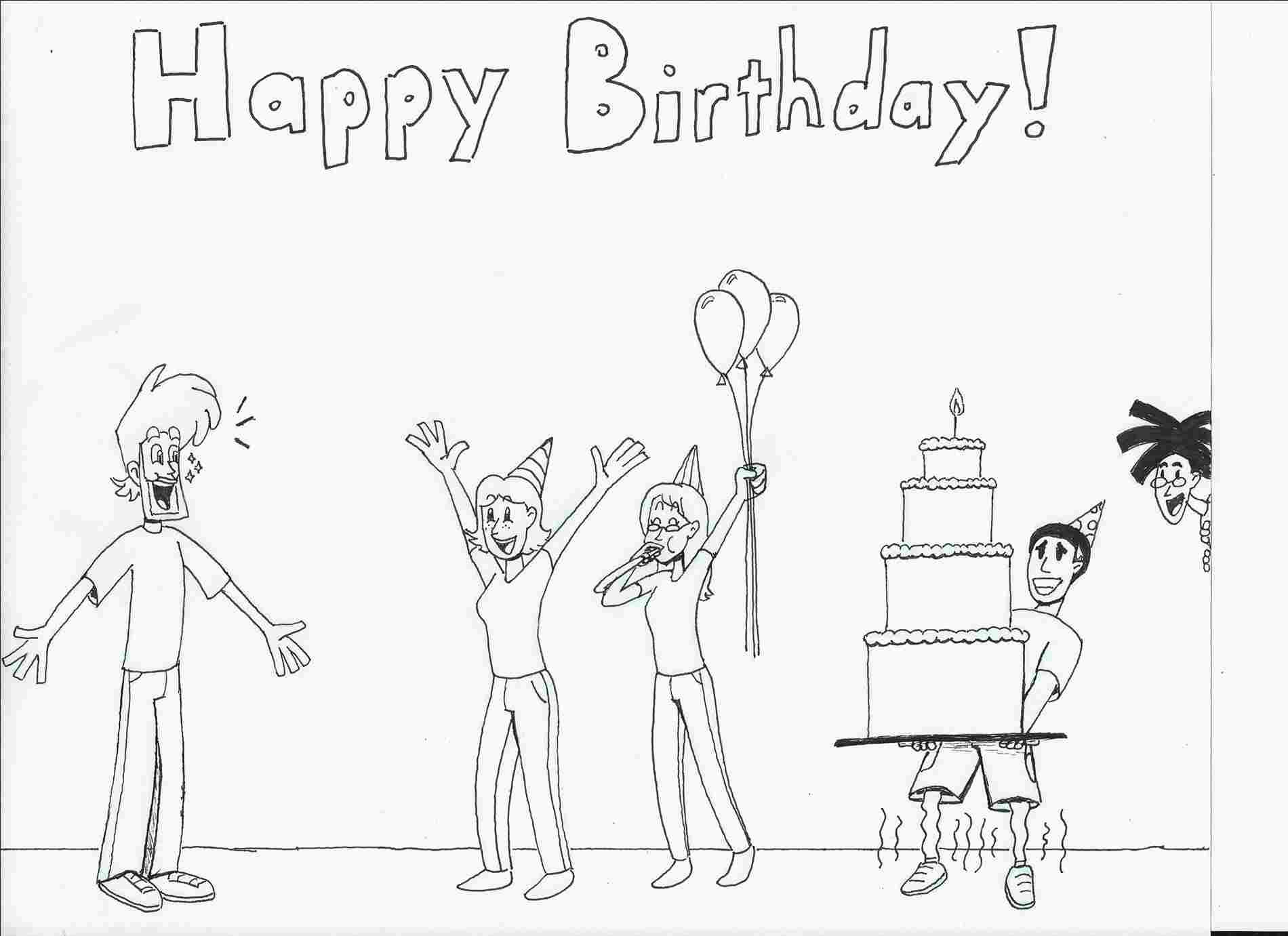 Happy Birthday Pencil Sketch