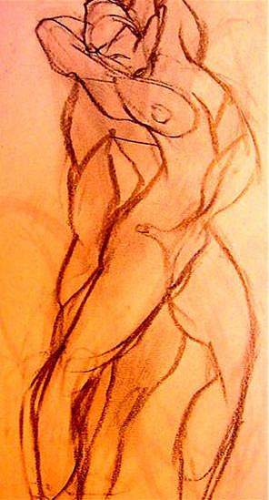 296x549 Happy Couple Drawing By Frank Illo - Happy Couple Sketch