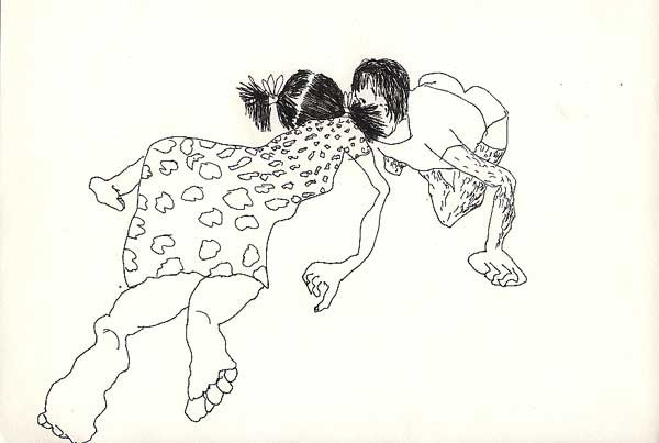 600x403 Couple Drawings Man Woman Drawing Love Relationship - Happy Couple Sketch