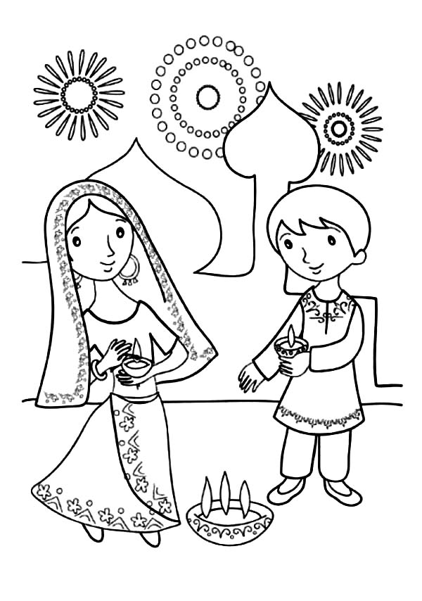 600x854 Happy Diwali Coloring Pages 2354539 - Happy Diwali Sketches