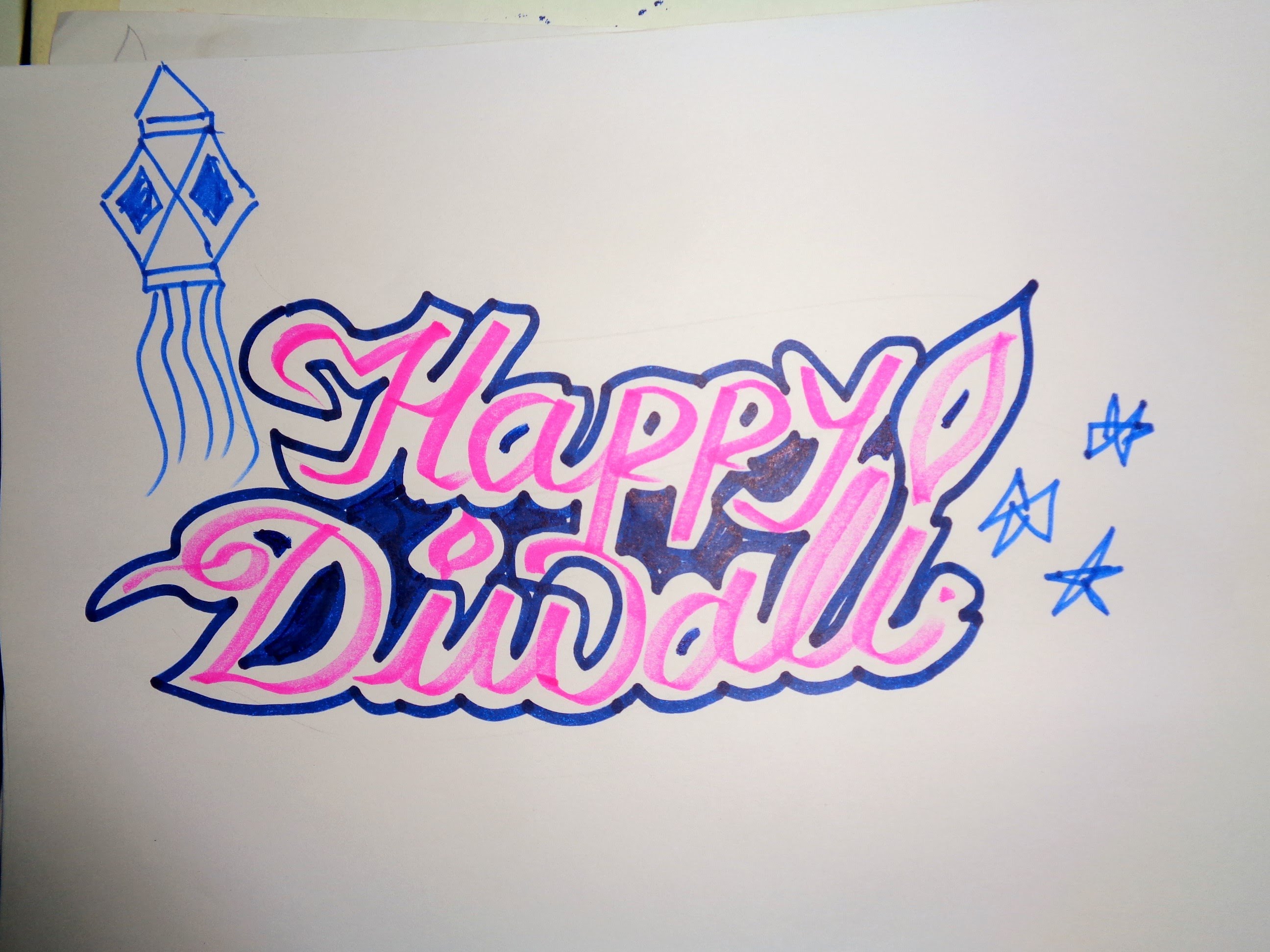 2592x1944 How To Draw A Diwali Drawing 2018 - Happy Diwali Sketches