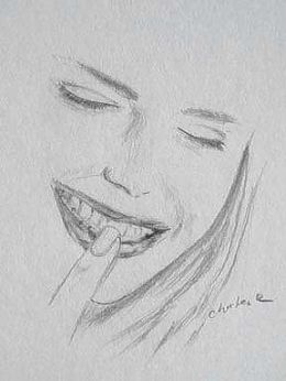 260x346 Faces Sketches Sketch Of A Smiling Girl Simple People Sketches - Happy Face Sketch