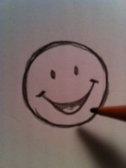 260x347 How To Draw A Happy Face Drawing Amp Sketching Tutorials And - Happy Face Sketch