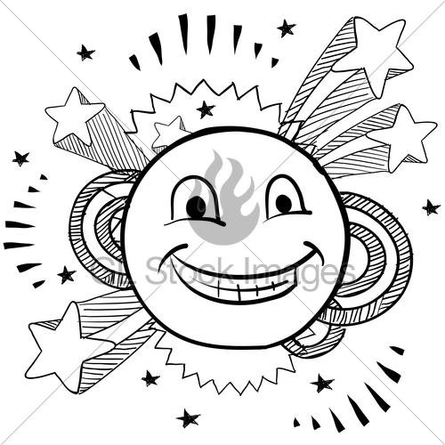 500x500 Smiley Face Sketch Gl Stock Images - Happy Face Sketch