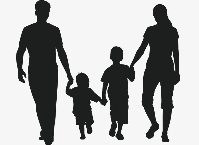 650x473 Happy Family Of Four Silhouette, A Four, Take A Walk, Sketch Png - Happy Family Sketch