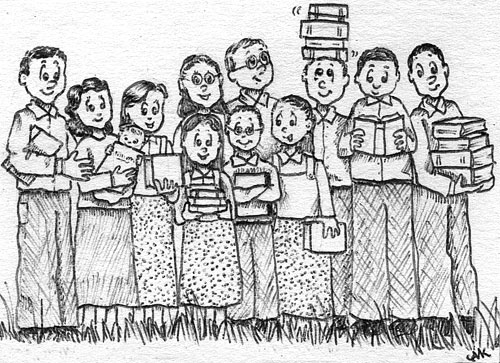 500x363 Happy New Year! Maxwell Family Blog - Happy Family Sketch