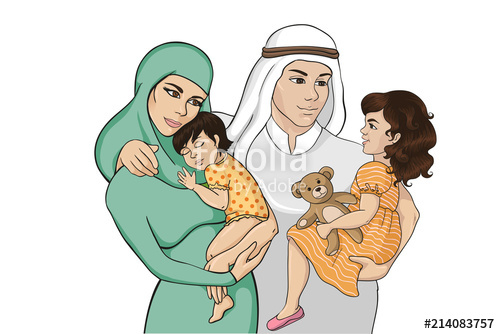 500x334 Colorful Arabian Happy Family Sketch Stock Image And Royalty Free - Happy Family Sketch