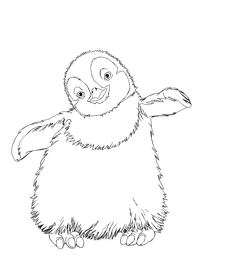 Happy Feet Sketch at PaintingValley.com | Explore collection of Happy ...