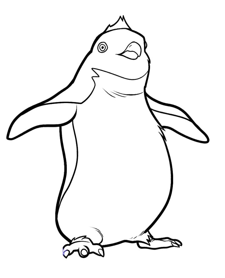 720x888 Happy Feet Sketch Printable Free Printables - Happy Feet Sketch