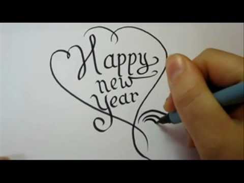 480x360 How To Draw Fancy Letters - Happy New Year Sketch