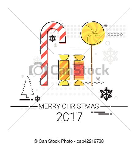 450x470 Merry Christmas Happy New Year Simple Line Sketch Banner - Happy New Year Sketch