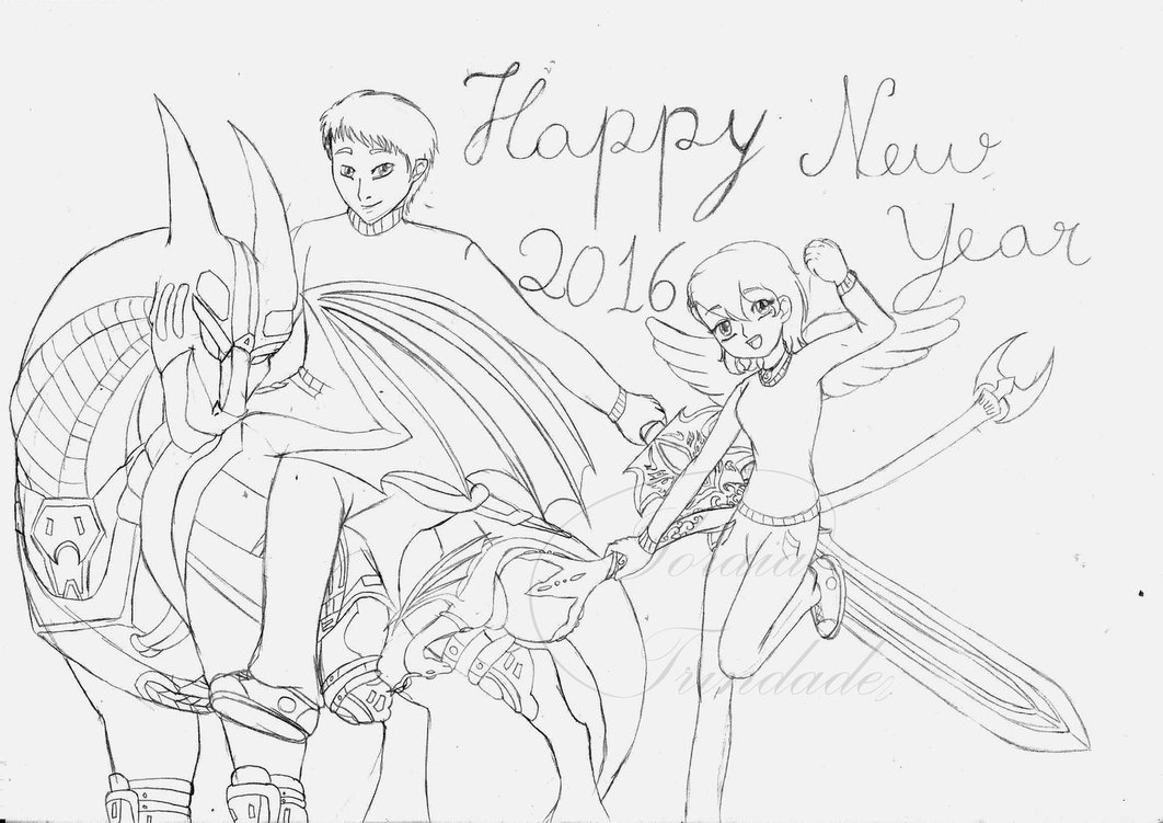 1062x751 Sketch - Happy New Year Sketch